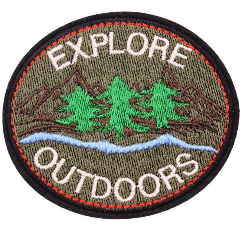 U-Sky Sew or Iron on Embroidered Patches | Explore Outdoors Park Ranger Save The Nature Designs | Adventure Ready Durable | Outdoor Enthusiasts Campers Hikers | Jackets Backpacks Gear | 3x2.7inch 3PCs - Image 4